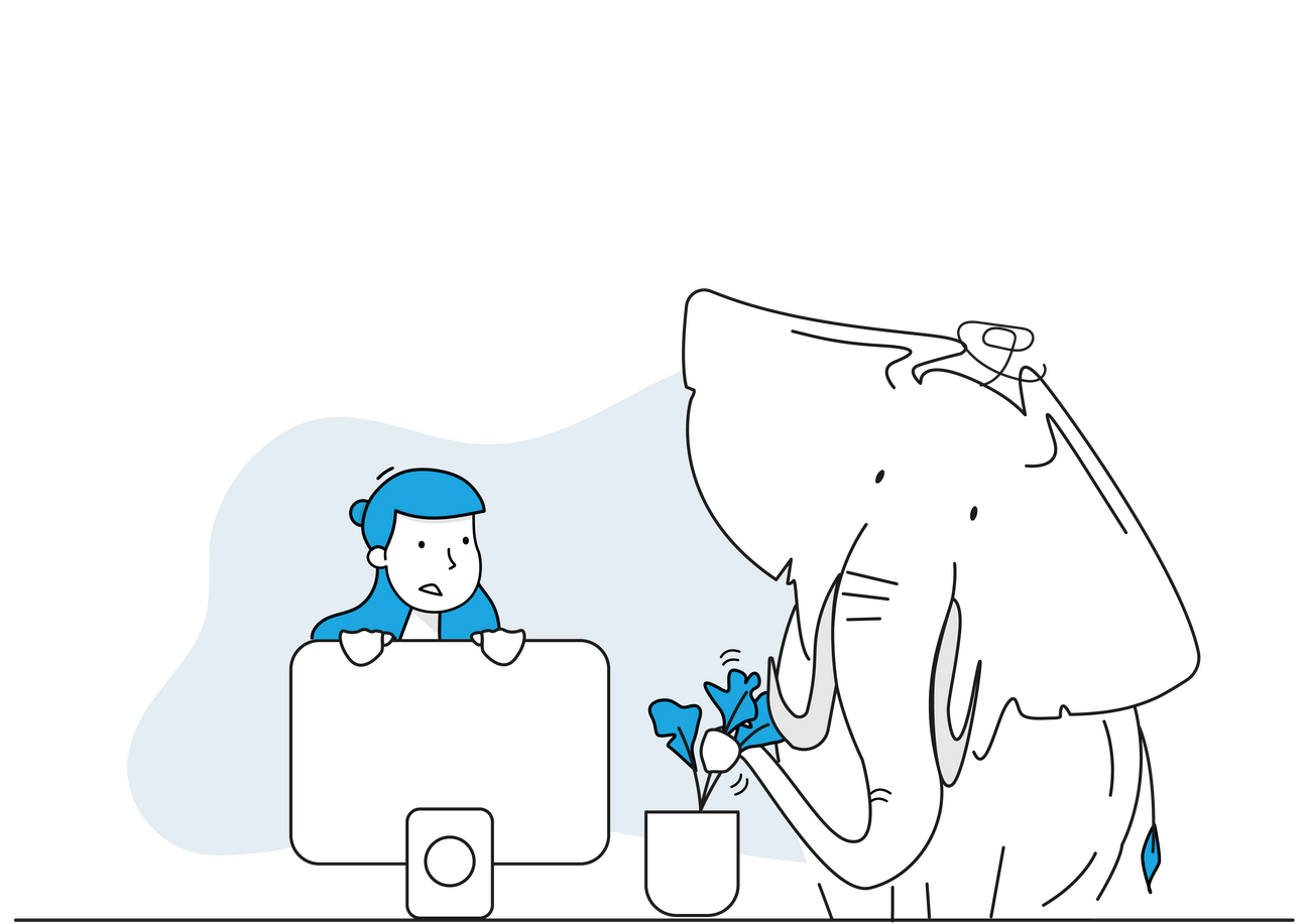 Elefant im Raum, Illustration