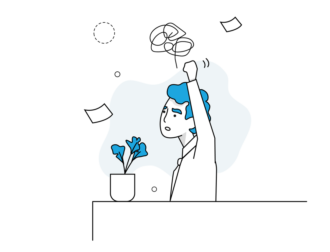 Illustration, Konflikt Vertrieb Produktion